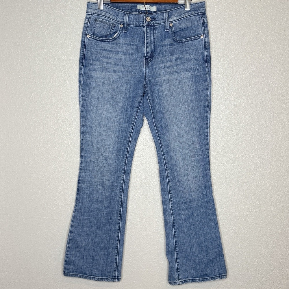 Levi's 515 Bootcut Jeans Womens 8 Short Blue Stretch Denim Mid Rise Classic Y2K